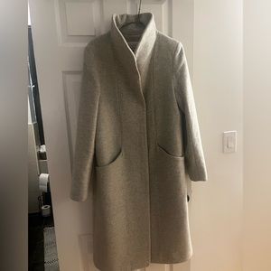 Aritzia Wilfred Cocoon Long Coat - Heather Light Grey (size M)